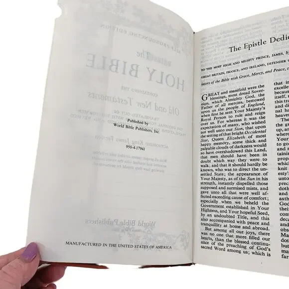 Vintage Holly Bible red letter edition King James references - Picture 9 of 10